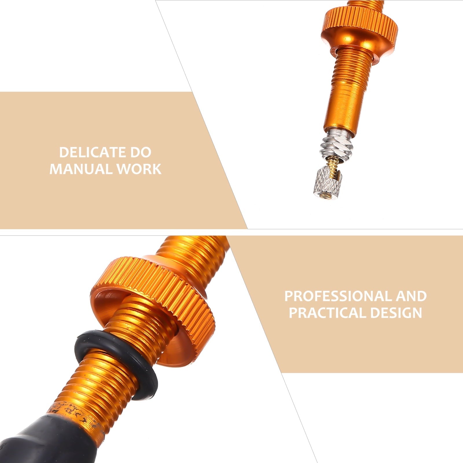 1 Pair Bike Tire Valves Stems Metal Tubeless Valves Stems Bike Tire Valves Stems