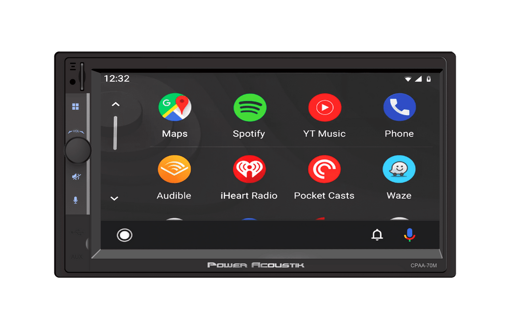 Power Acoustik Car Stereo Combo | Car Play/Android Auto Receiver & (4) 6.5" Speakers | 7" HD LCD with Capacitive Touchscreen & Bluetooth | Double Din | CPAAM7-S2