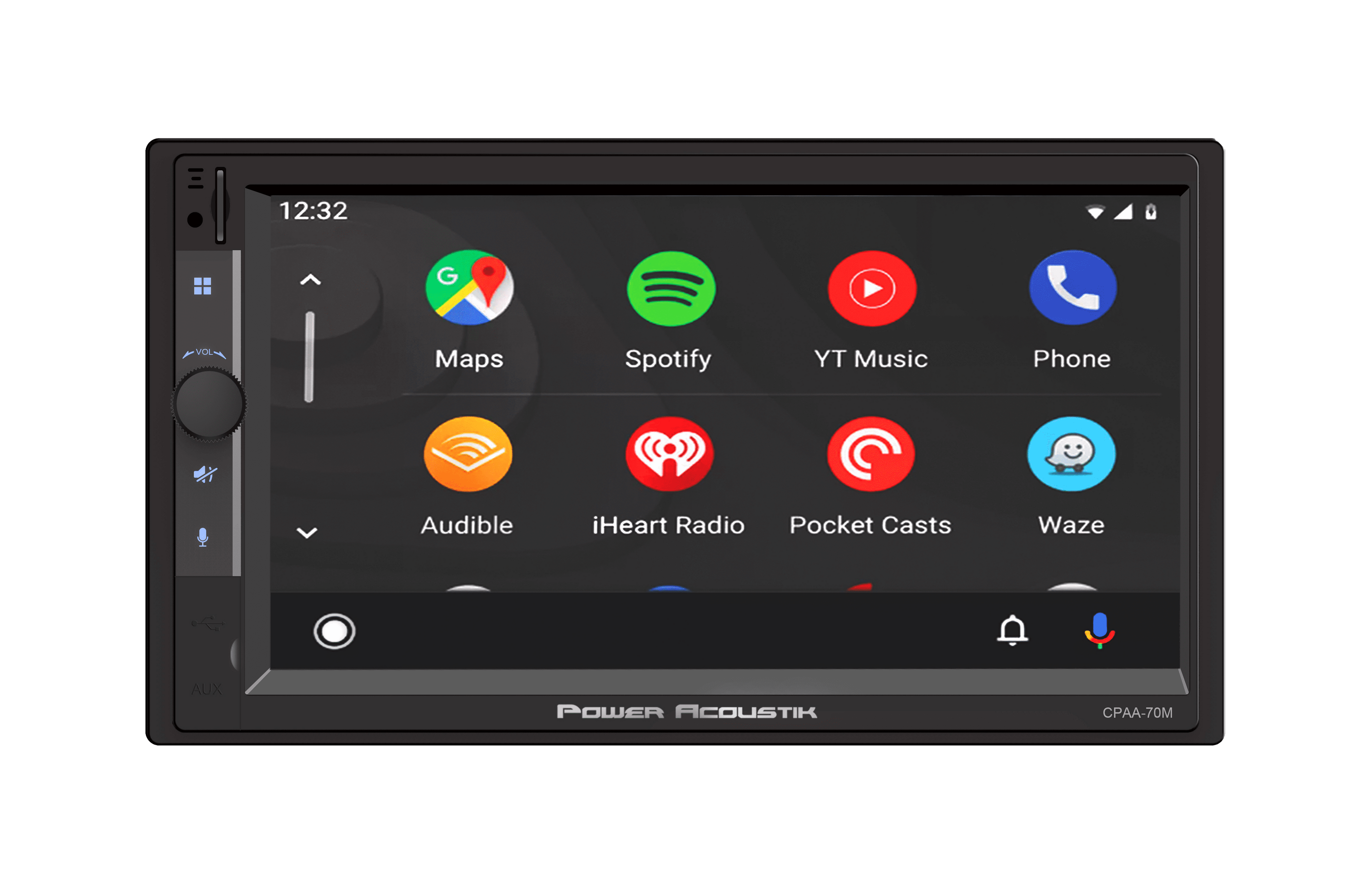 Power Acoustik Car Stereo Combo | Car Play/Android Auto Receiver & (4) 6.5" Speakers | 7" HD LCD with Capacitive Touchscreen & Bluetooth | Double Din | CPAAM7-S2
