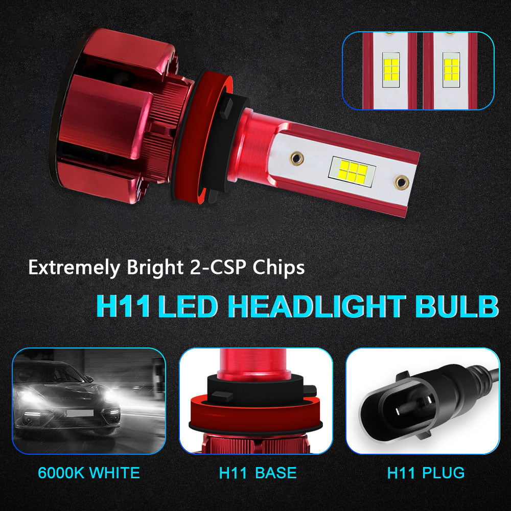 For 2007-2013 2014 2015 Chevy Silverado 1500 2500 LED Headlight Bulbs High and Low Beam Fog Light, Combo 9005 HB3 H11 H9 5202 2504 LED Bulbs Kit, Pack of 6…