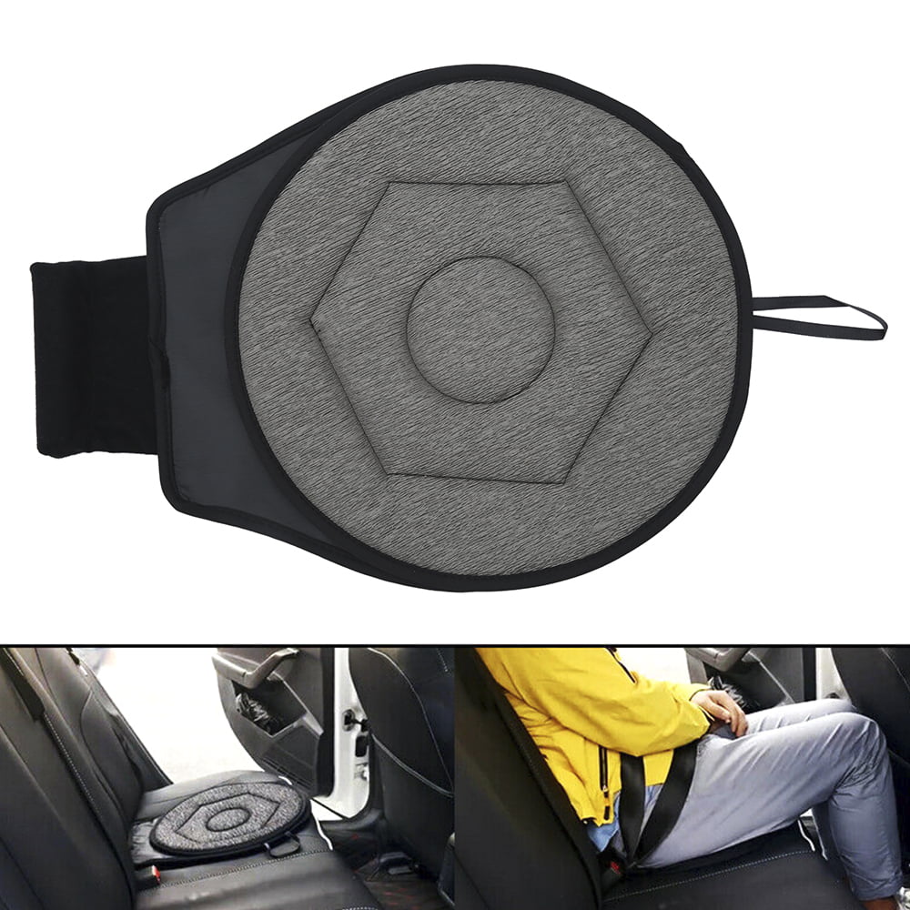 360° Rotating Car Seat Cushion 16.5in Portable Auto Swivel Cushion Seat with Anti-Slip Base Ideal,Rotating Cushion Auto Car Swivel Seat Cushion for Car Seat/Home/Office/Chairs