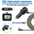 Dash Cam Car Charger Mini USB Cable 11.5ft Power Cord Supply for DVR Camera GPS