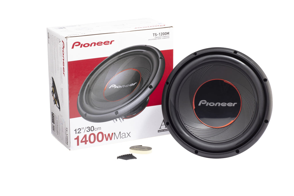 Pioneer TS-1200M 12" - 1400 W Max Power, Single 4Ω Voice Coil, IMPP™ cone, Rubber Surround | Component Subwoofer