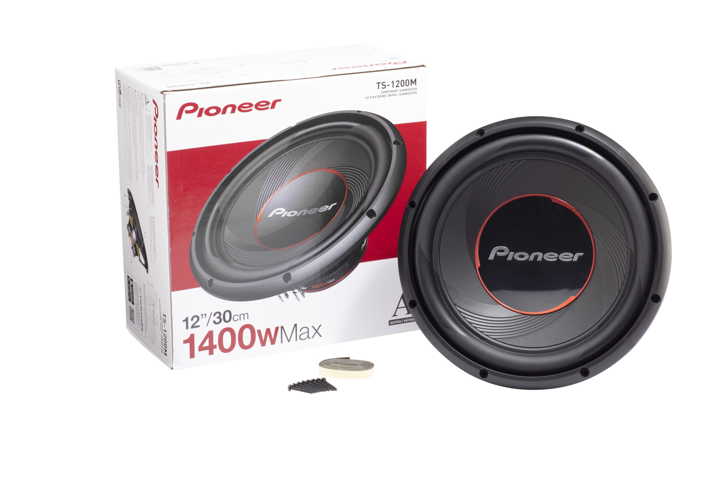 Pioneer TS-1200M 12" - 1400 W Max Power, Single 4Ω Voice Coil, IMPP™ cone, Rubber Surround | Component Subwoofer