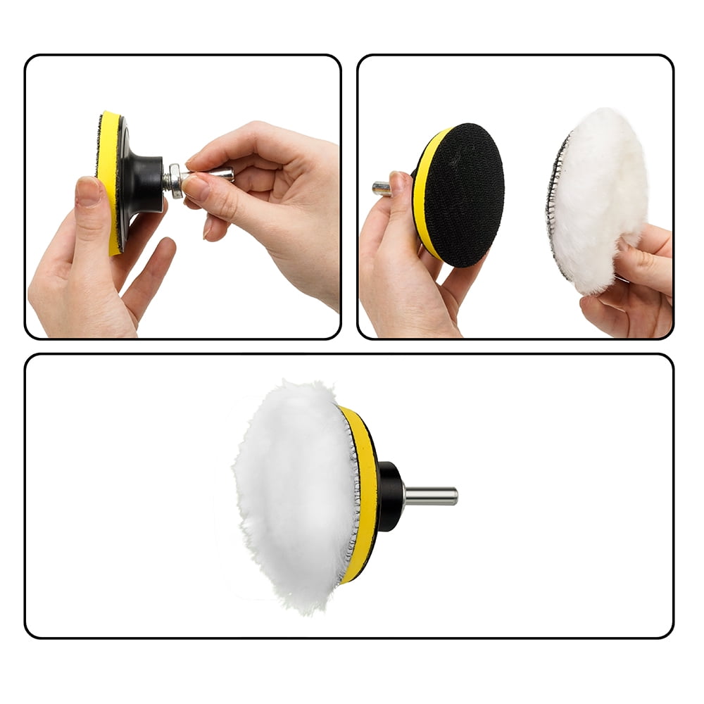 Canopus Buffing Pads 22 PCS, 3 Inch Polishing Pad Kit, Polishing Wheel for Drill, Car Buffer Drill Attachment for Sanding, Polishing, Waxing and Sealing Glaze