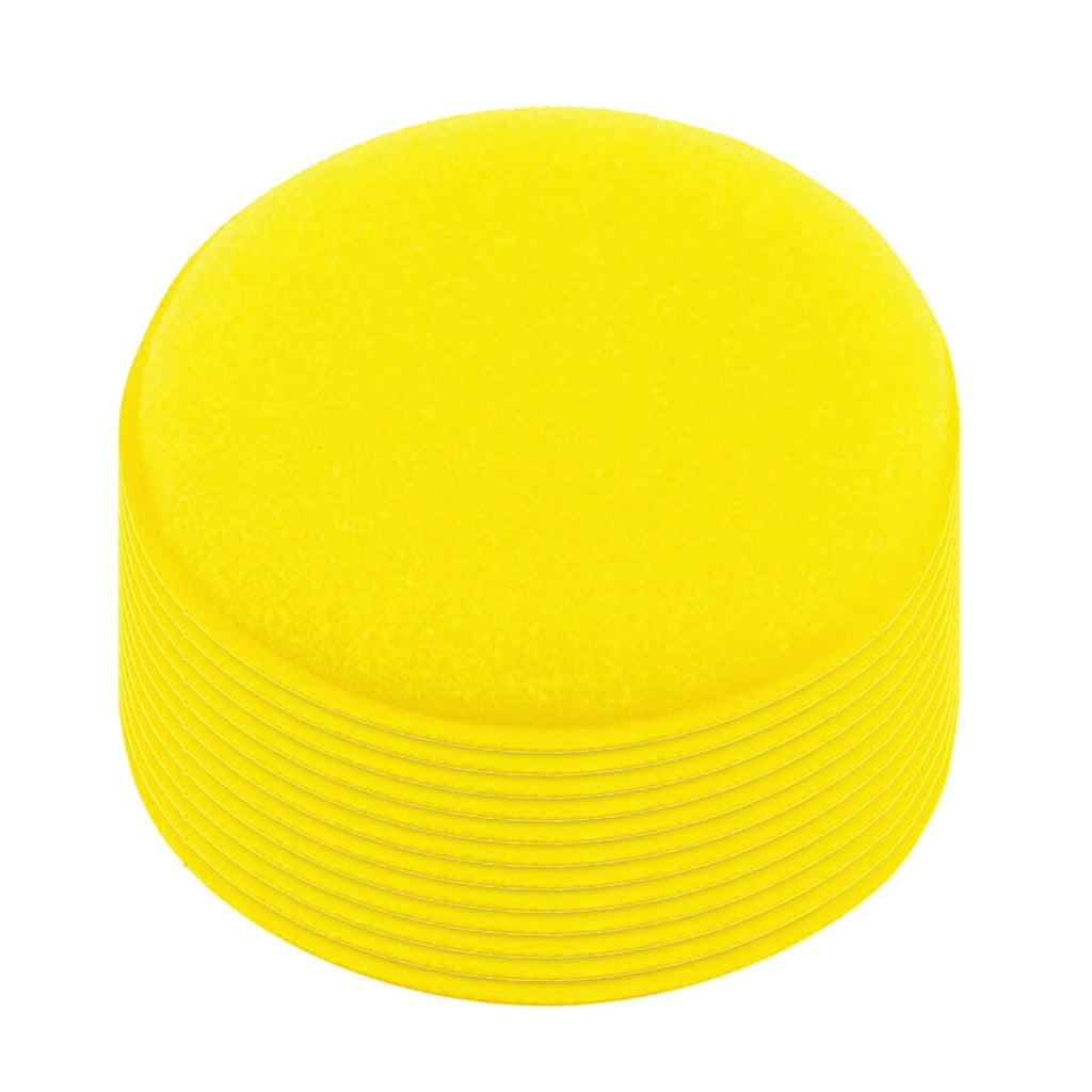 FAFWYP 12 Pcs Yellow Car Wax Foam Applicator - Car Detailing Tool for Waxing Kit Glaze Sealant Liquid Paste | Paint & Auto Part Accessories | Car Wash Kit Household Cleaning Supplies