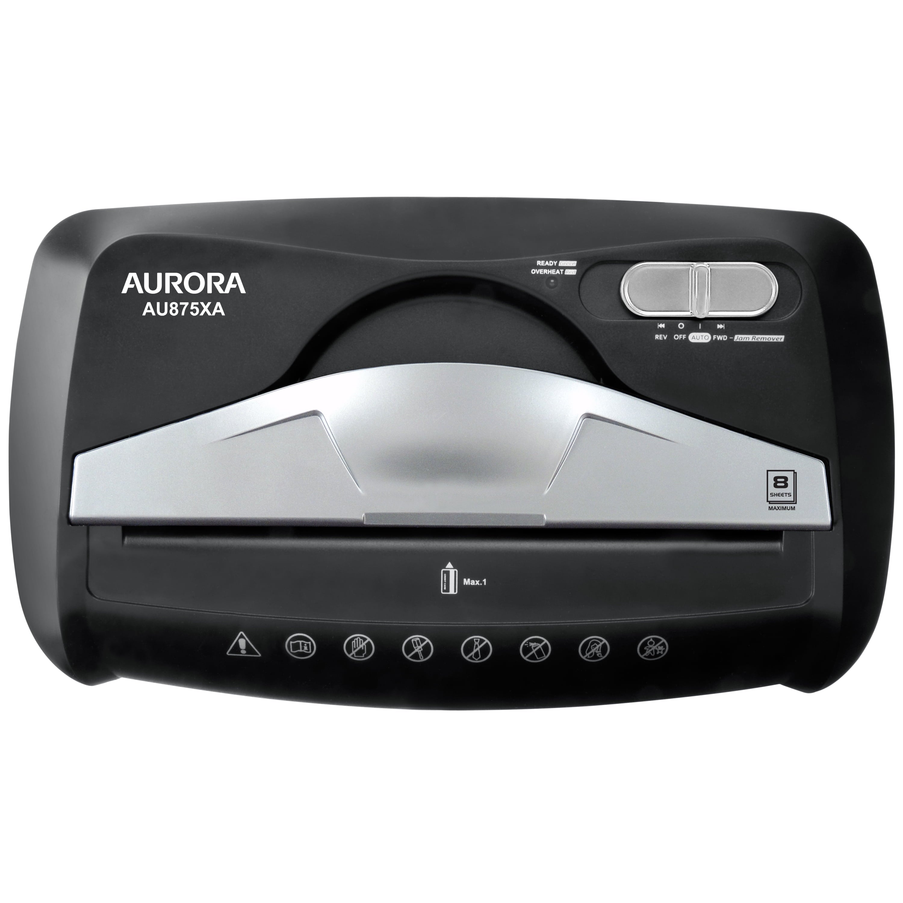 Aurora AU875XA 8-Sheet Crosscut Paper and Credit Card Shredder with 3.7-gallon Wastebasket
