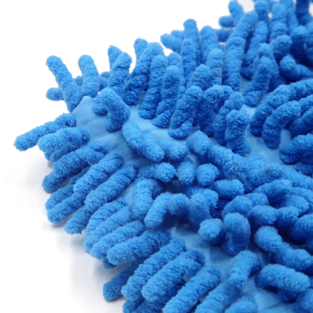 Unique Bargains 2pcs Universal Blue Chenille Washing Cleaning Gloves Mitten for Home Car Vehicle