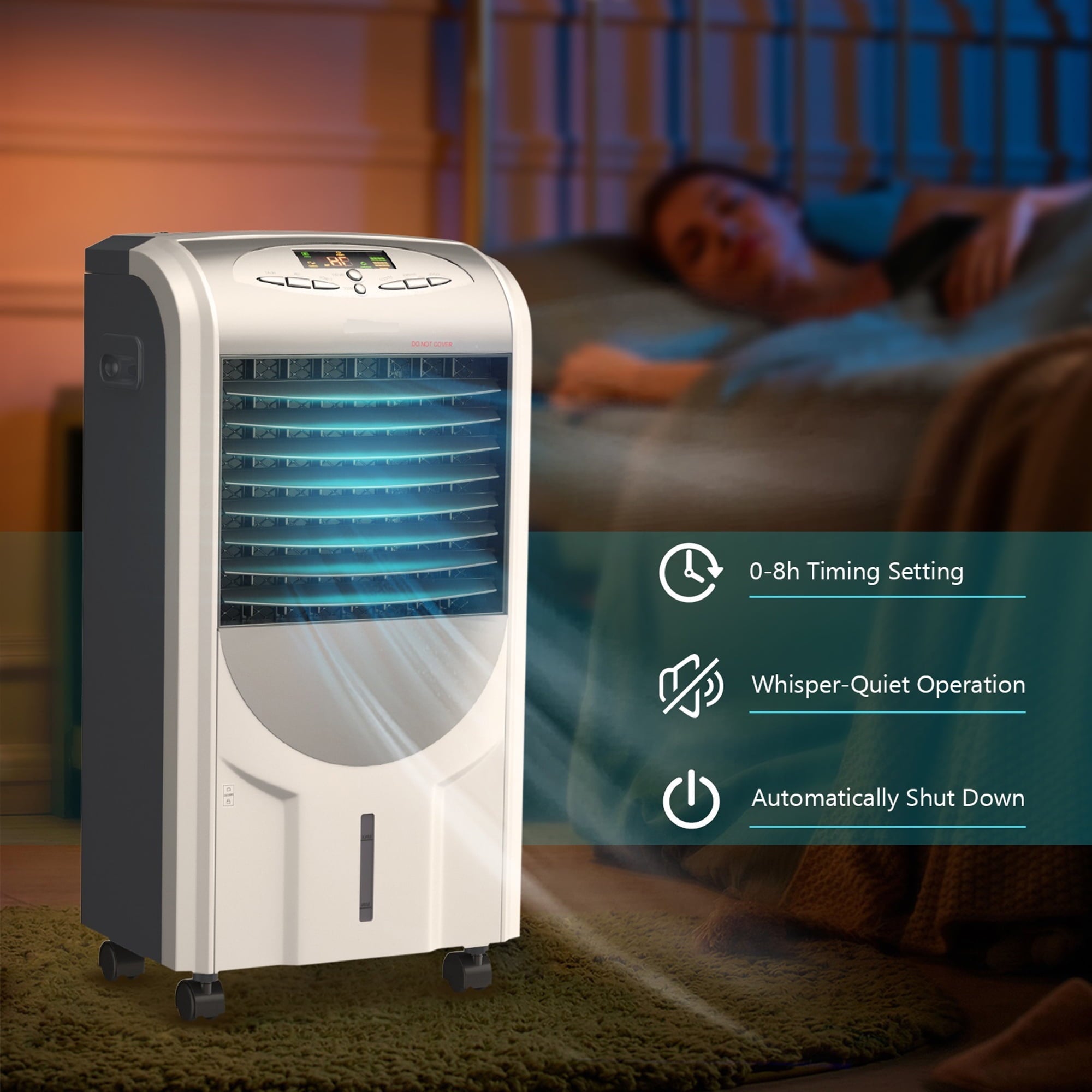 Gymax Air Cooler Heater Portable Evaporative Fan Filter Humidifier
