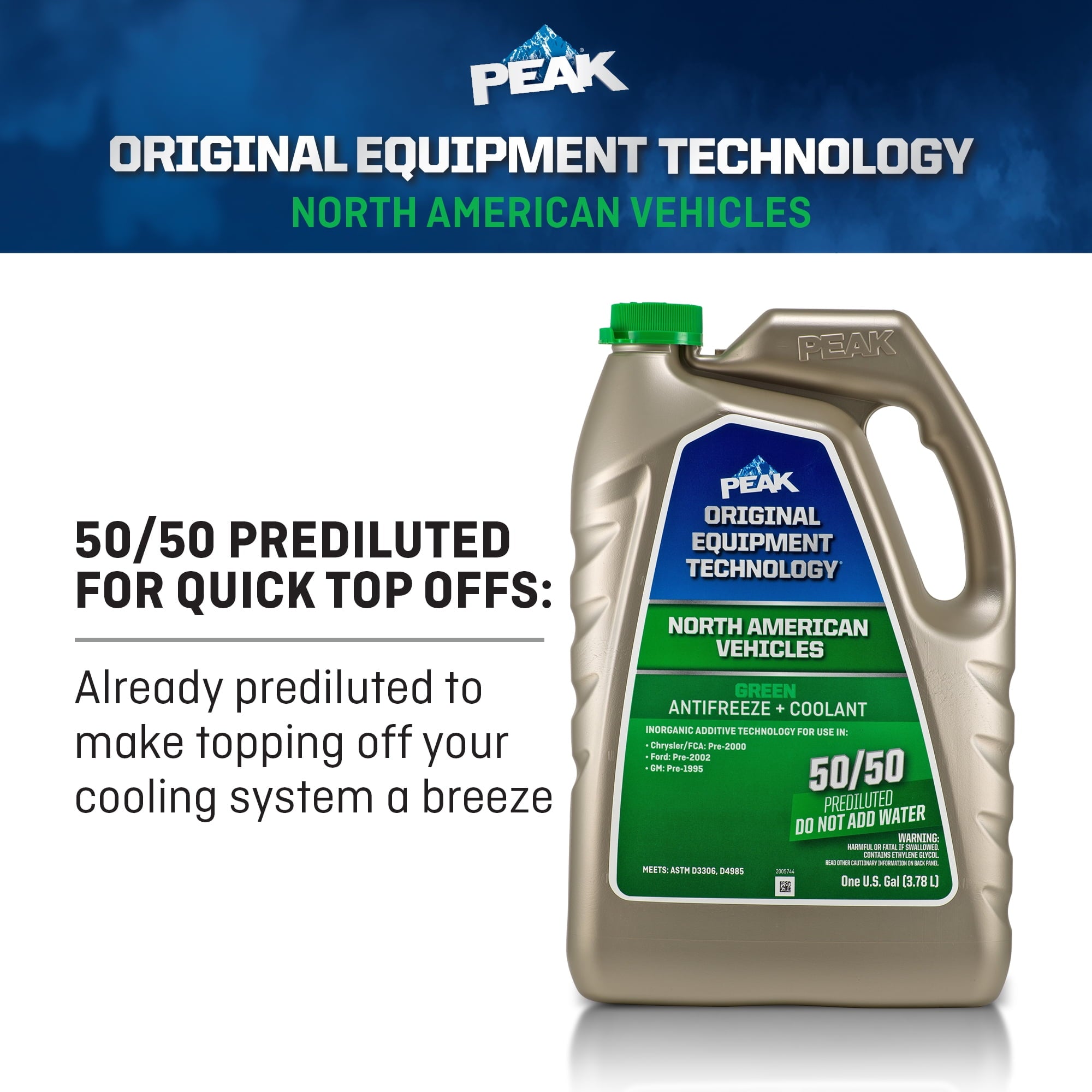 PEAK OET Antifreeze + Coolant for North American Green