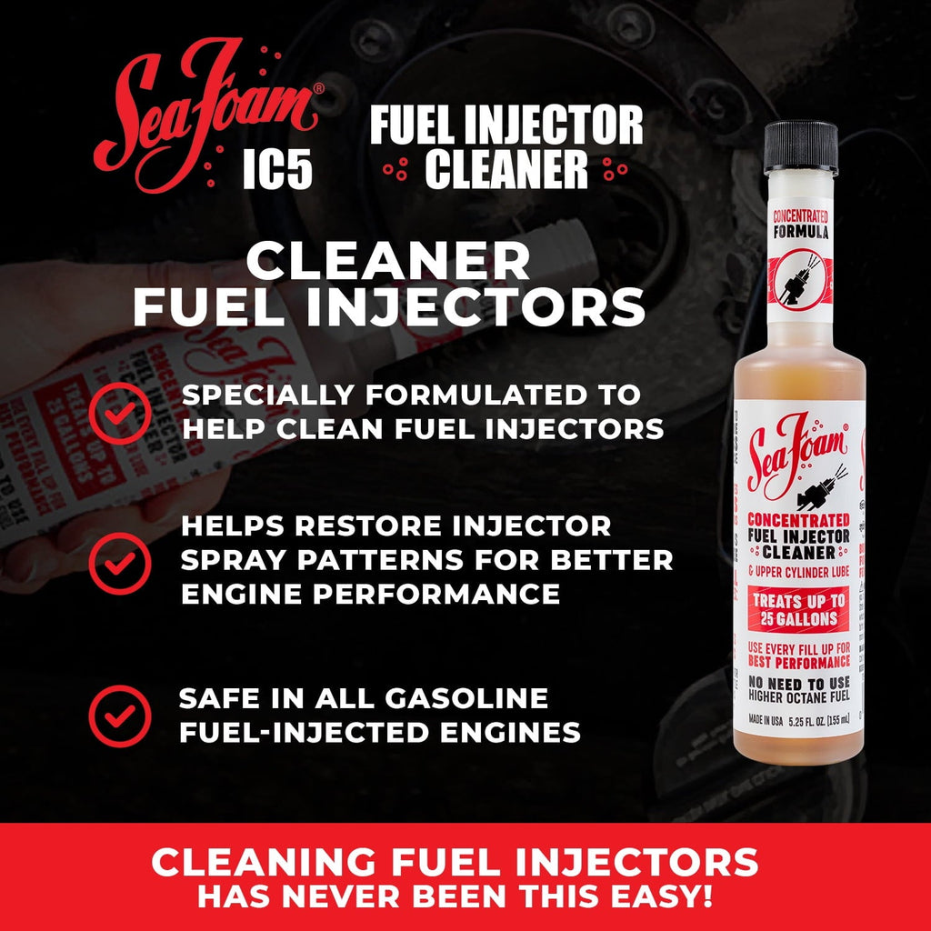 Sea Foam IC5 Concentrated Fuel Injector Cleaner Automotive Additive, 5.25 oz