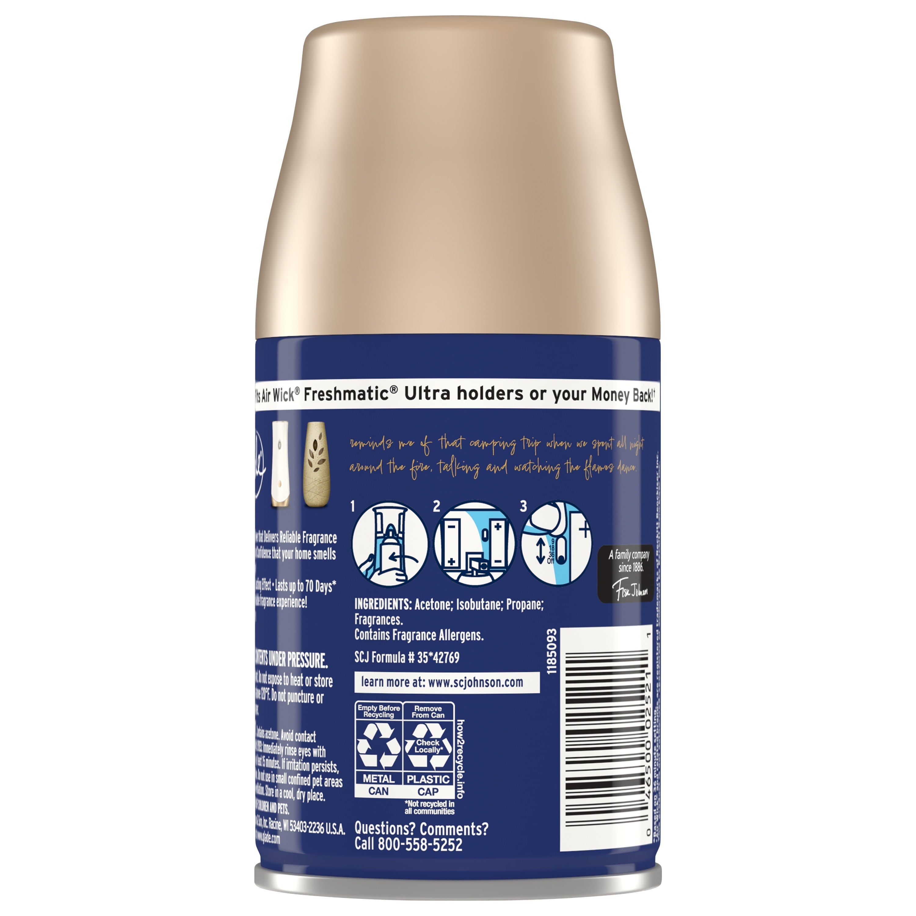 Glade Automatic Spray Refill, Air Freshener, Fall Night Long, 6.2 oz