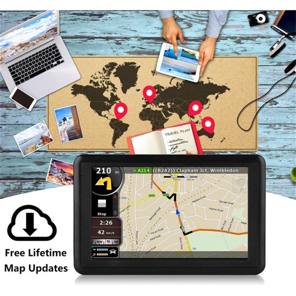 GPS Navigation for Car,5 Inch HD Touchscreen 8GB+128M Vehicle GPS Navigator System,With Voice Guidance and Speed Warning Turn Direction Reminding,Lifetime Free Map Updates