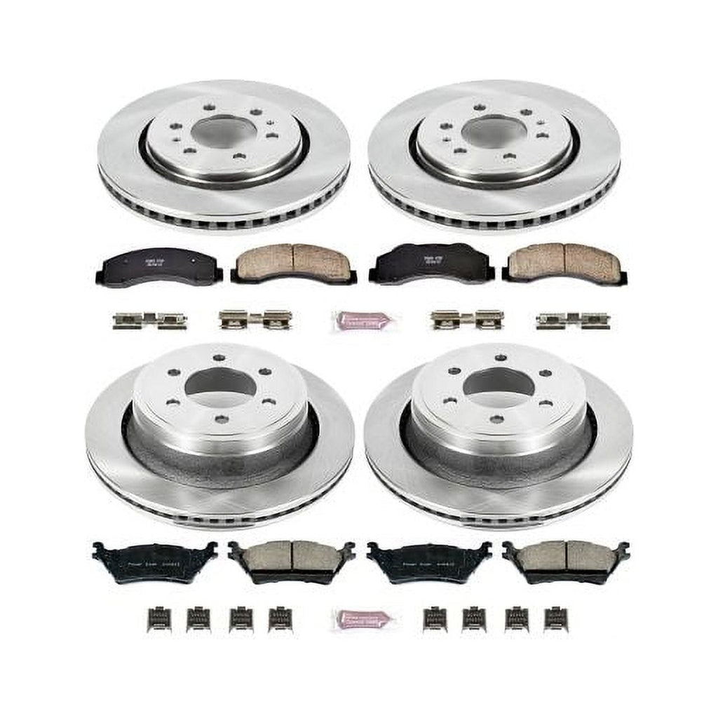 Power Stop Front and Rear Stock Replacement Brake Pad and Rotor Kit KOE6268