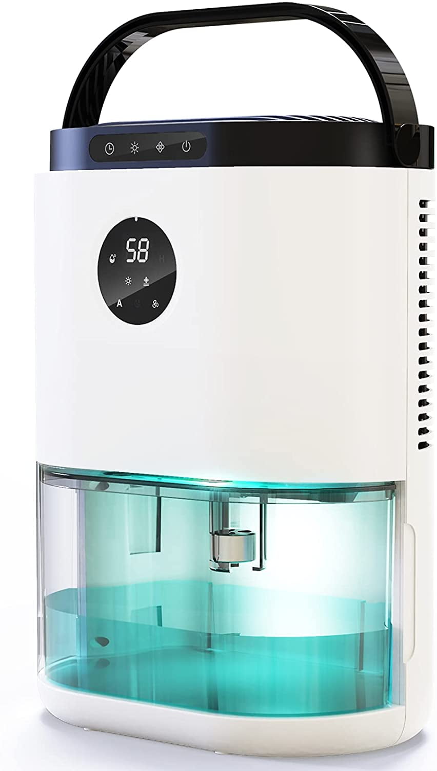 KLOUDIC 78oz 2300ml Dehumidifier for Home 4500 Cubic Feet 480 Sq ft Portable Ultra Quiet Dehumidifiers