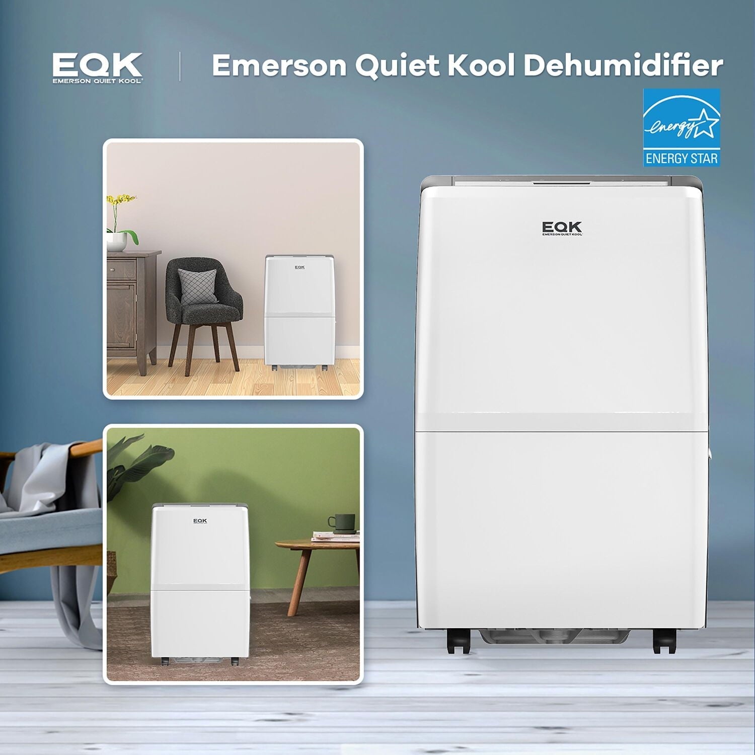 Emerson Quiet Kool 50 Pint Dehumidifier for Rooms Above 80% Humidity