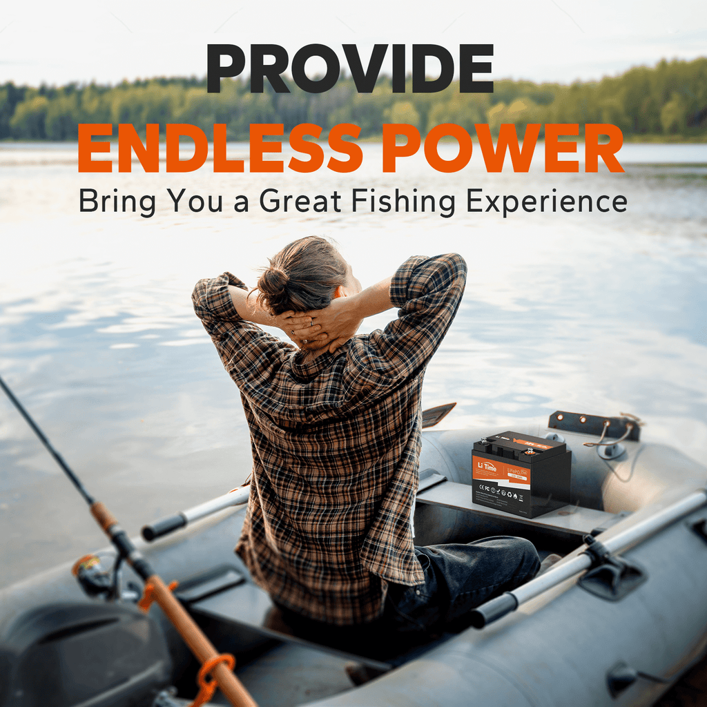 LiTime 12V 50Ah LiFePO4 Lithium Ion Battery, 4000+ Cycles, Lighter LiFePO4 Battery for Camping Trolling Motor Boat