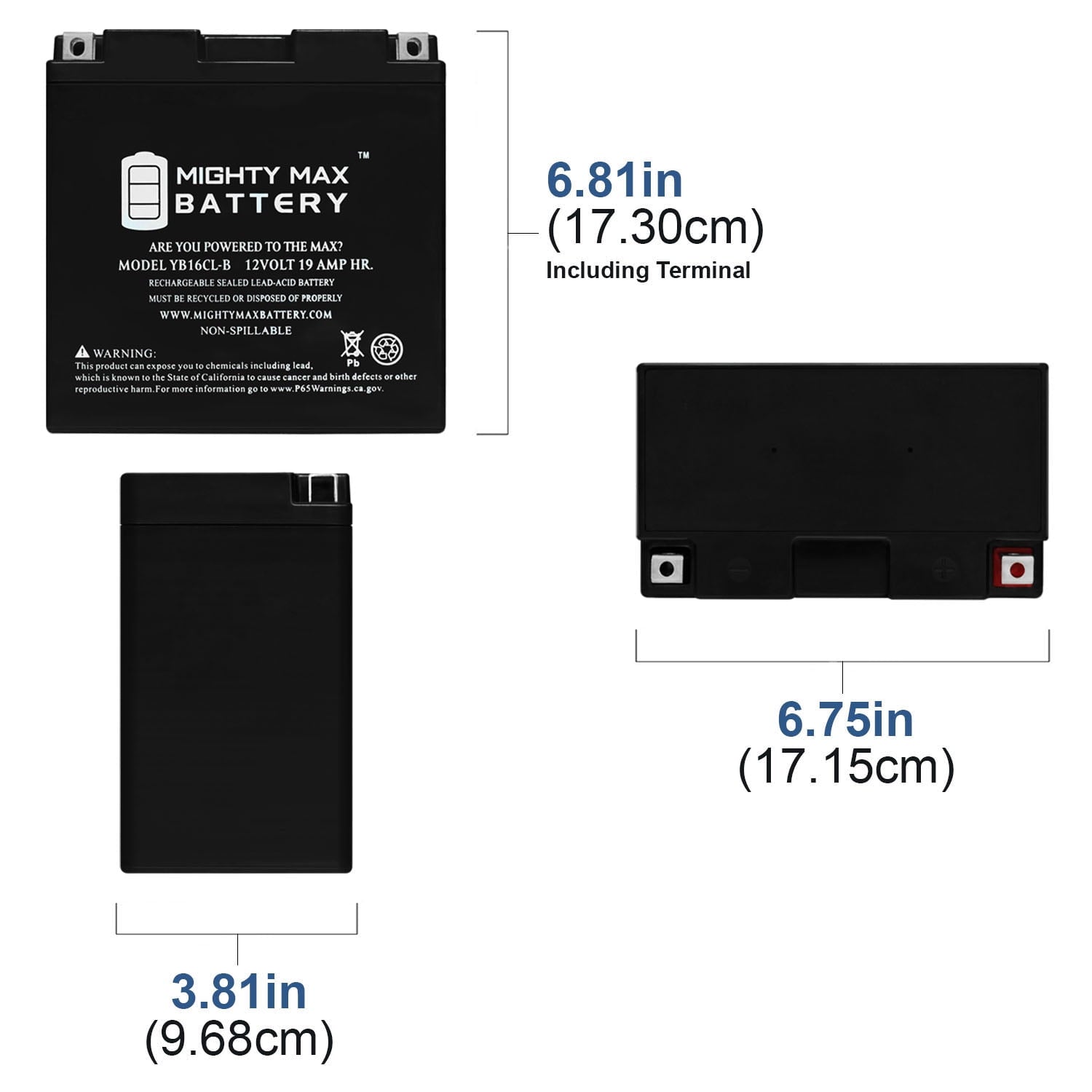YB16CL-B 12V 19AH SLA Battery for John Deere All Models All Years