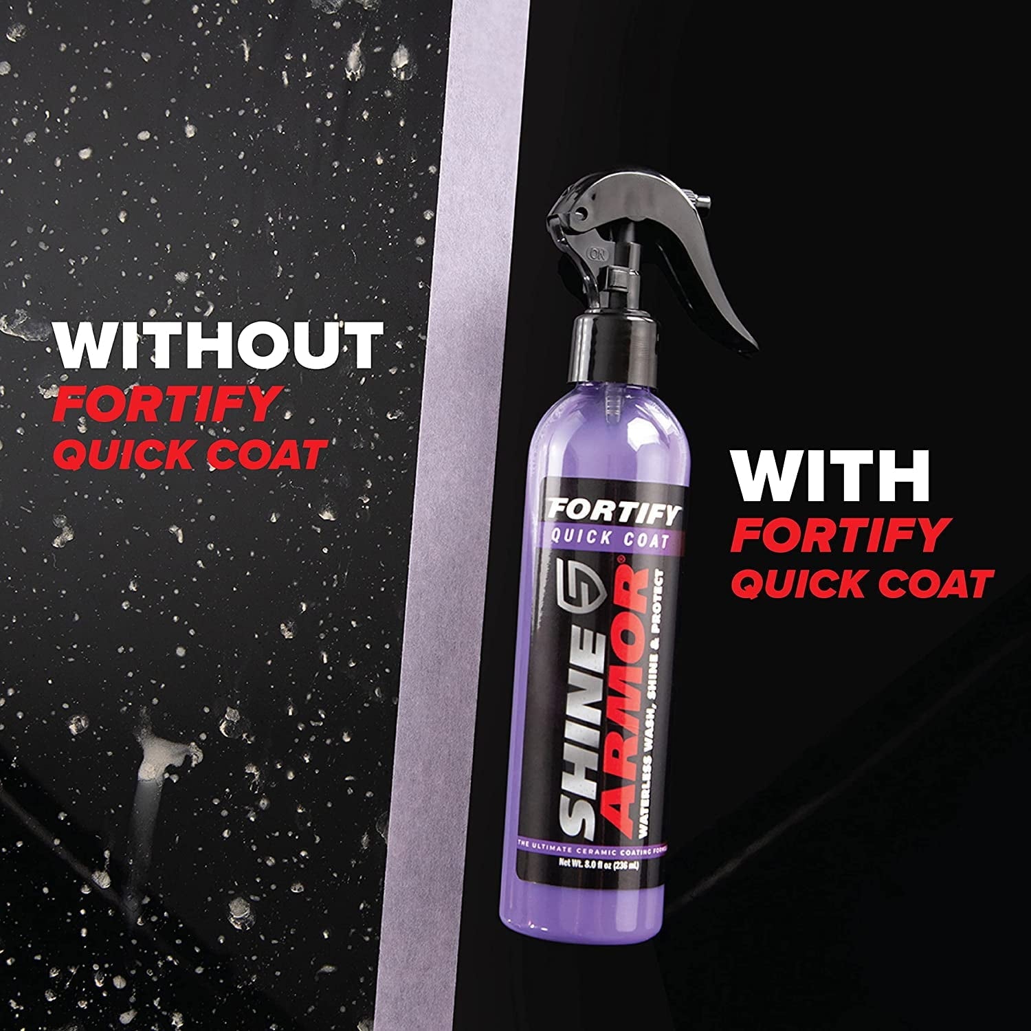 Shine Armor Hydrophobic Ceramic Car Coating Fortify Quick Coat 6.4 oz.