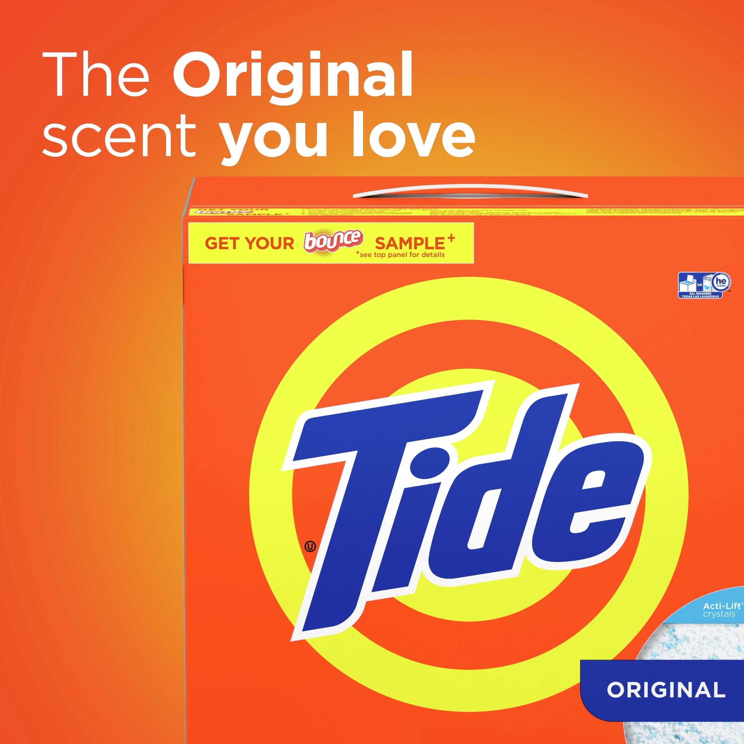 Tide Original 102 Loads, Powder Laundry Detergent, 143 oz