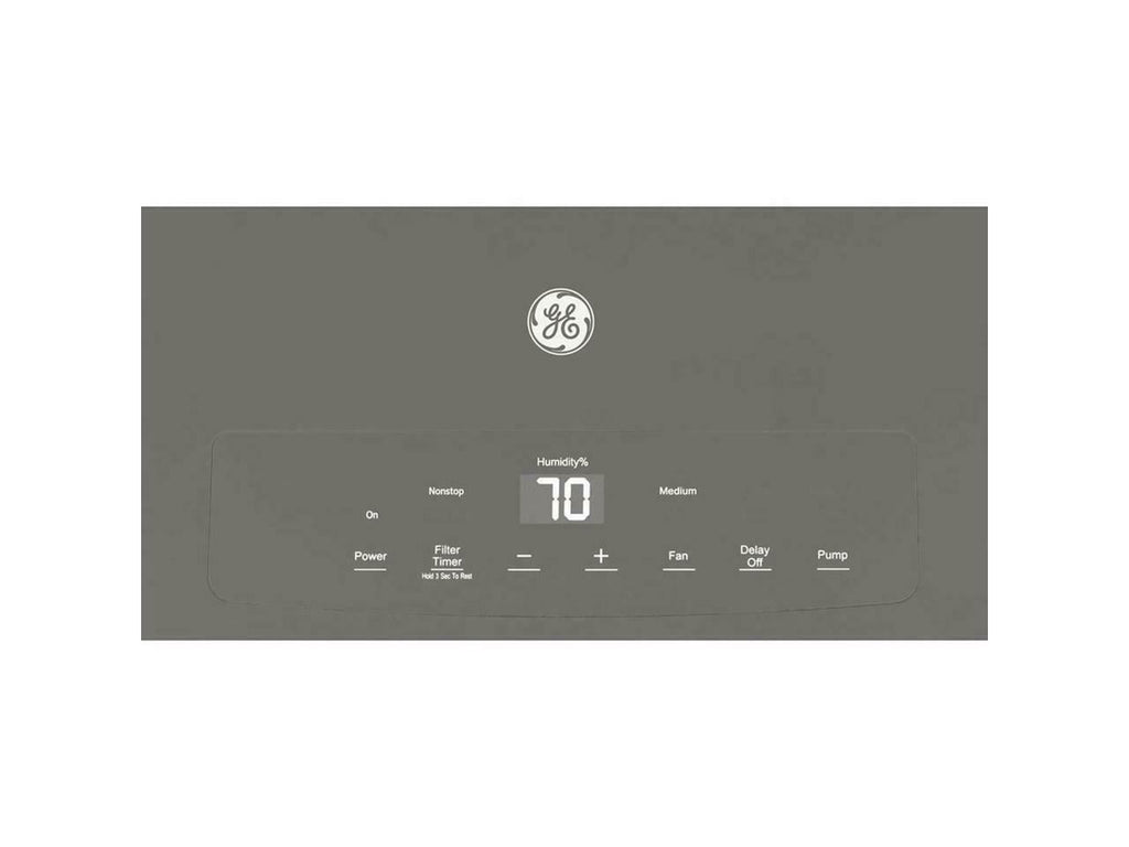 Restored GENERAL ELECTRIC 50-Pint Portable Dehumidifier with Built-In Pump, Gray, Factory Reconditioned [Refurbished]