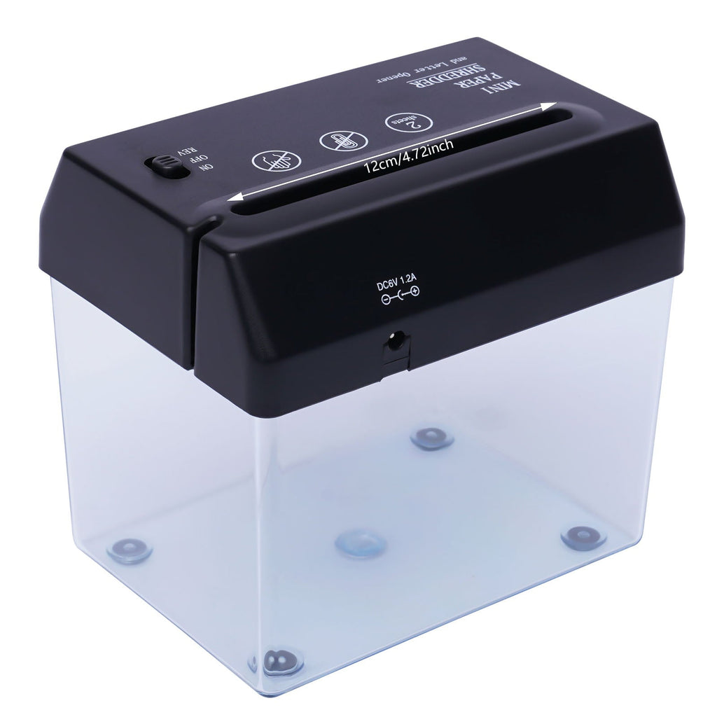 Loyalheartdy Desktop Paper Strip-Cut Small Mini USB Shredder for Home Office
