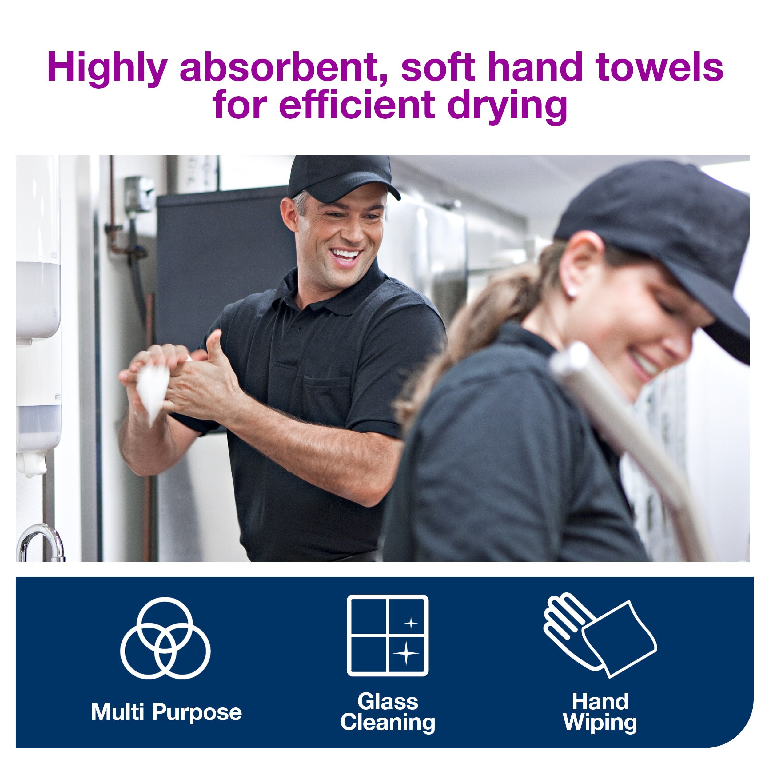 Tork Basic Mini Centerfeed Paper Towel White M1, High Absorbency, 12 x 266 Sheets, 121225