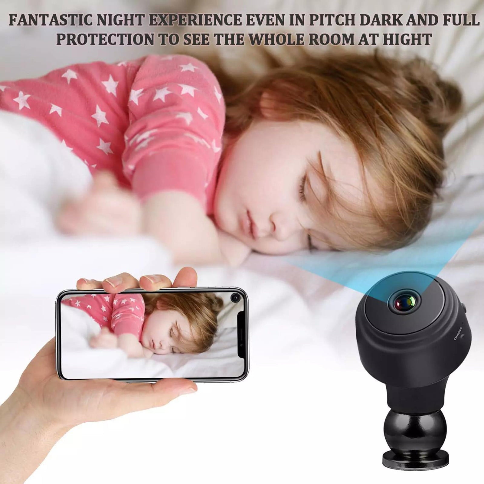 Mini WiFi Camera-1080P Home Video Audio Recorder Camcorder Night Vision Micro Cam-Smart WiFi Portable Home Office Warehouse Store Shop Indoor Room Cameras