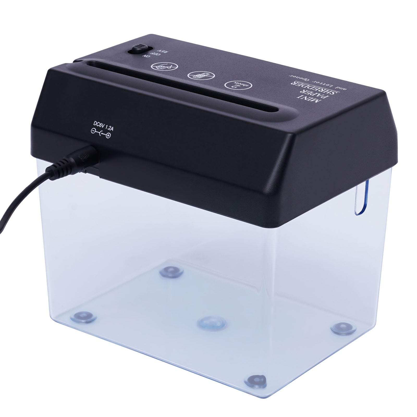 Loyalheartdy Desktop Paper Strip-Cut Small Mini USB Shredder for Home Office