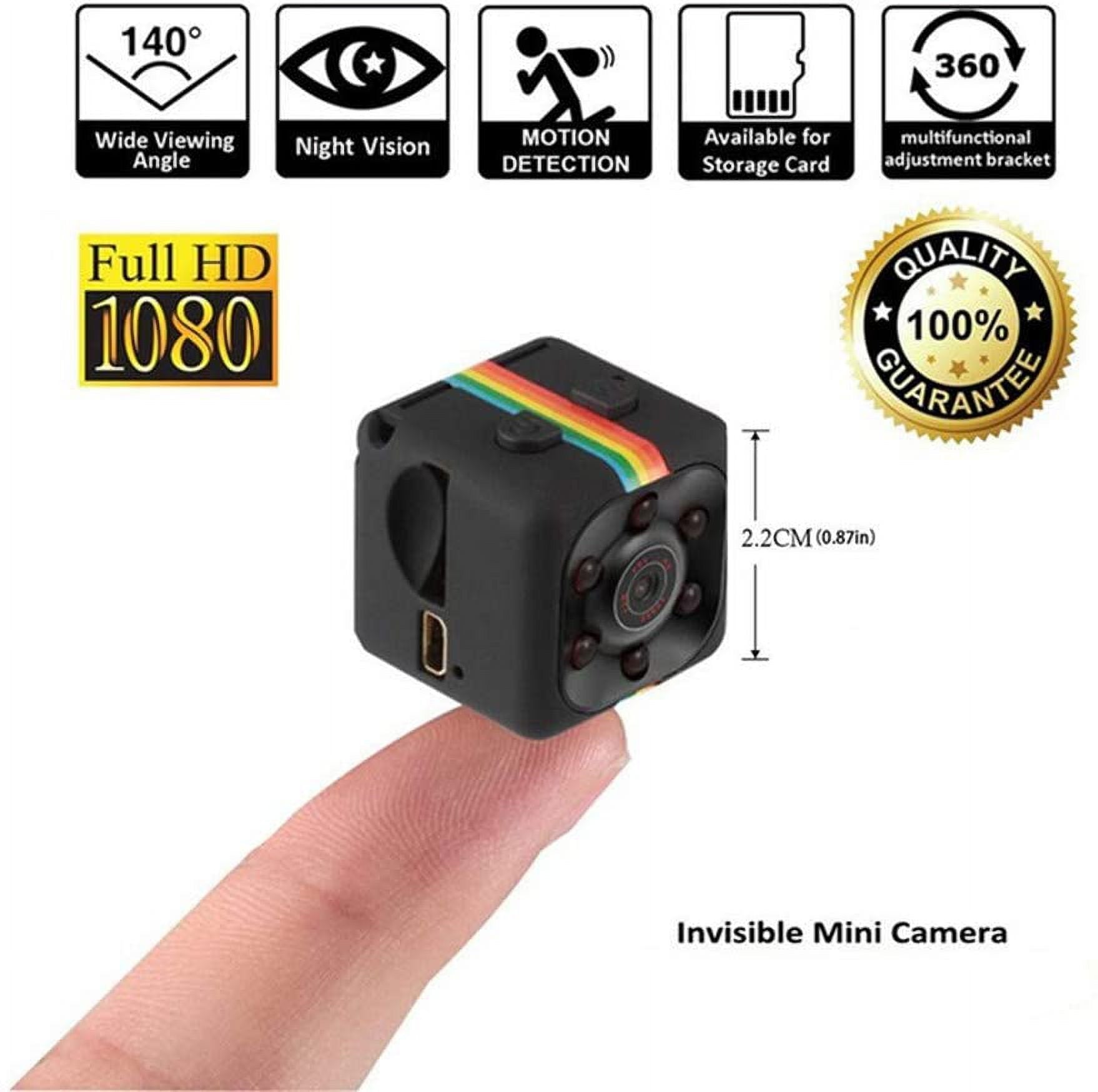 Visland Cop Cam, Mini Camera Wireless, Sports HD DV SQ11 Camera, Hidden 1080P Micro Nanny Motion Detection Camcorder Infrared Night Vision Digital Video Recorder Outdoor Indoor Office
