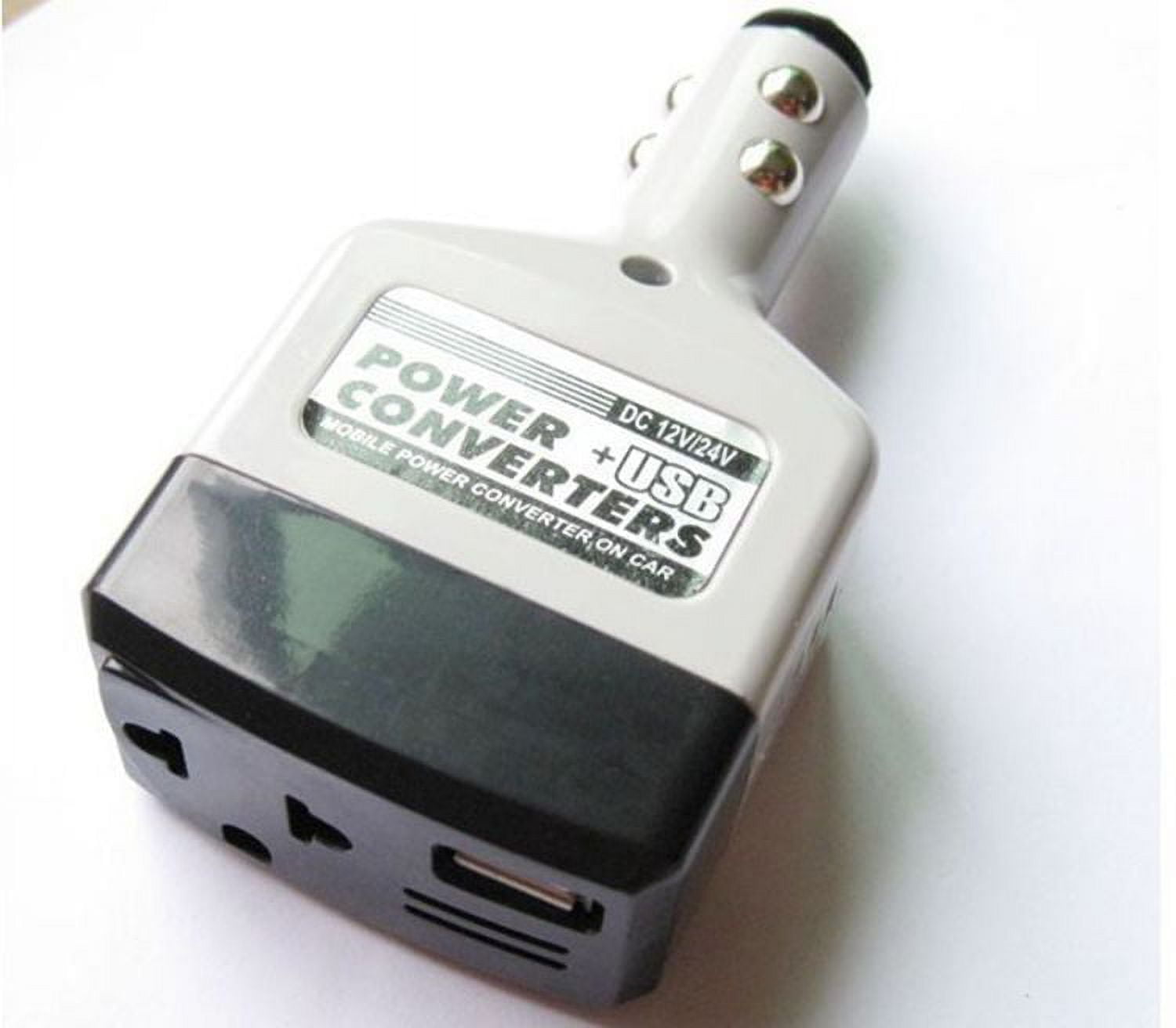Car Power Converter Inverter 12V/24V for 220V Adapter Charger Car Cigarette Lighter Socket Power+USB Converter