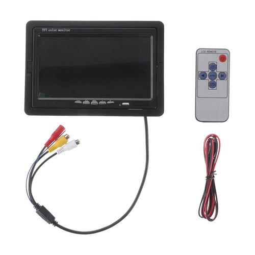 7" TFT LCD Backlight Color Mirror Monitor for Car Reverse Rear View Backup Camera Car DVD Serveillance Camera (Black)