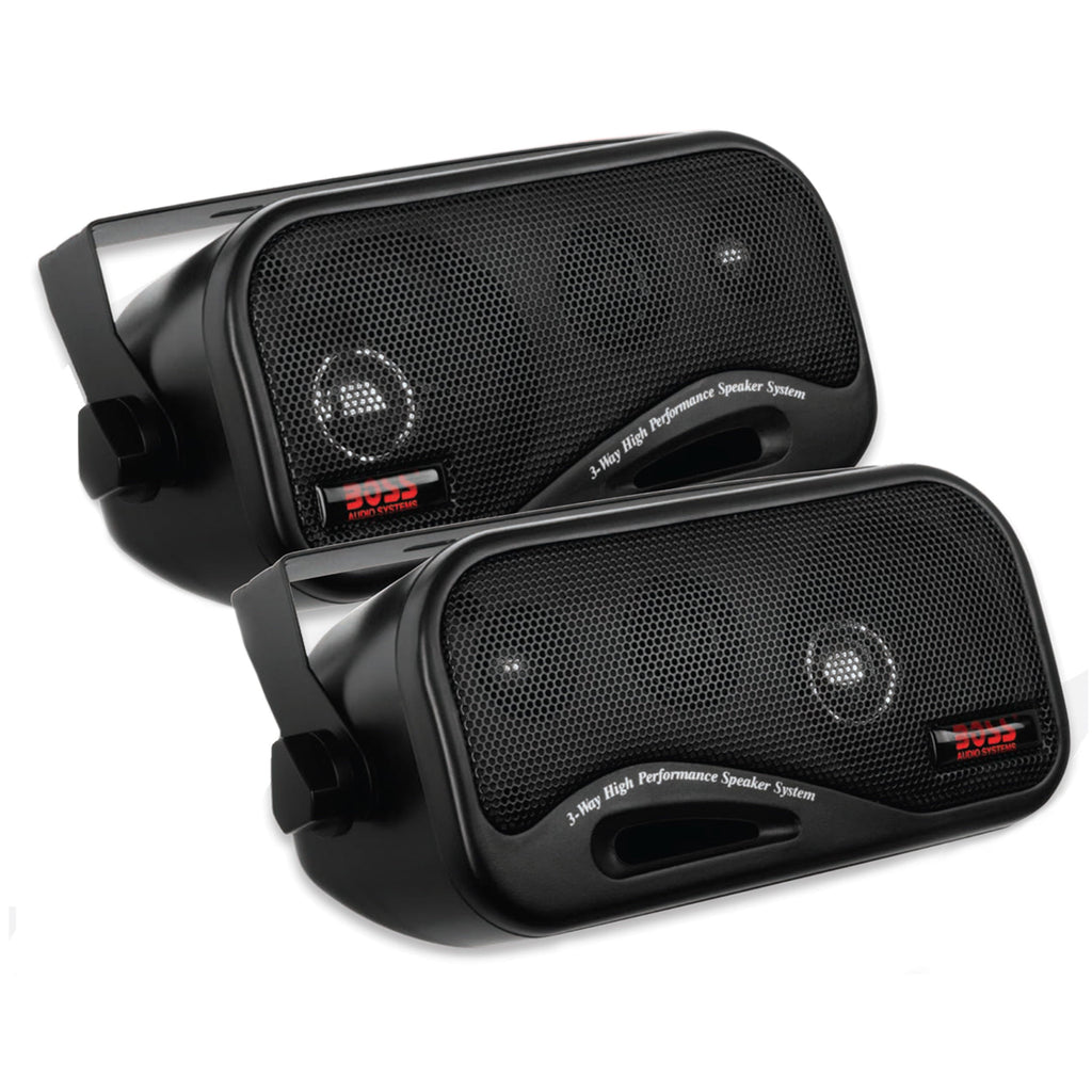 2) BRAND NEW BOSS Audio AVA-6200 80 Watt 3 Way 4 Ohm Car Audio Box Speakers