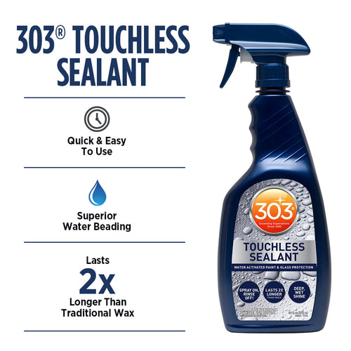 303 Touchless Sealant - SiO2 Water Activated Paint & Glass Protection - Spray On, Rinse Off - Lasts 2x Longer Than Wax - Deep, Wet Shine, 32 fl. oz. (30394CSR) Packaging May Vary