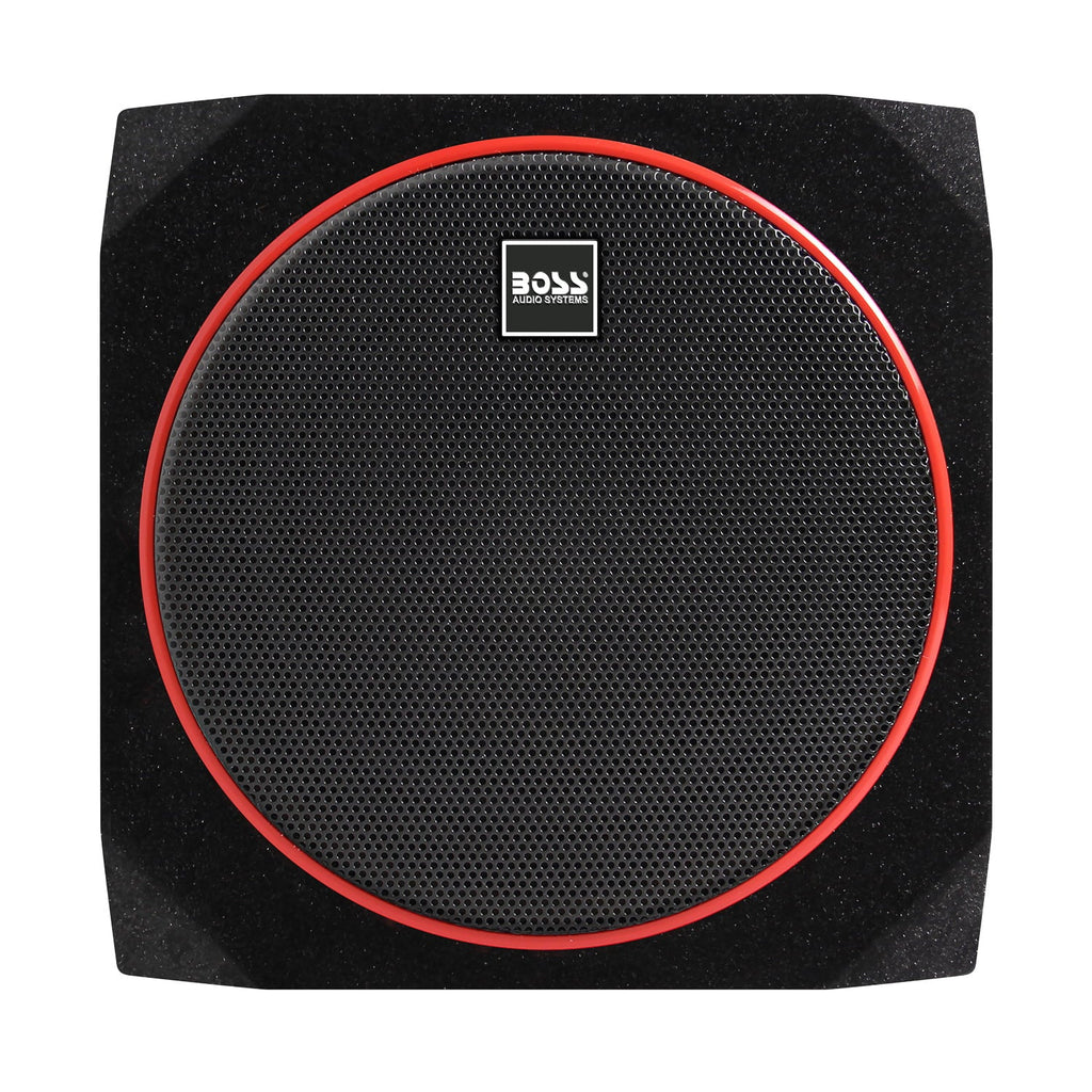BOSS Audio Systems CUBE8 8 Inch Car Audio Subwoofer and Amplifier Package – Powered, Built-in Amplifier, Passive Radiator, Remote Subwoofer Control, For Truck, Boxes and Enclosures