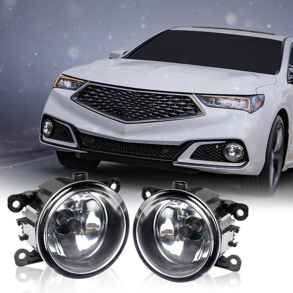 G-Plus Right&Left Side Fog Light Lamp + H11 Bulb Fit for Acura Honda Ford Nissan Suzuki Fits select: 2009-2014 FORD FOCUS SE, 2016-2018 HONDA CIVIC LX
