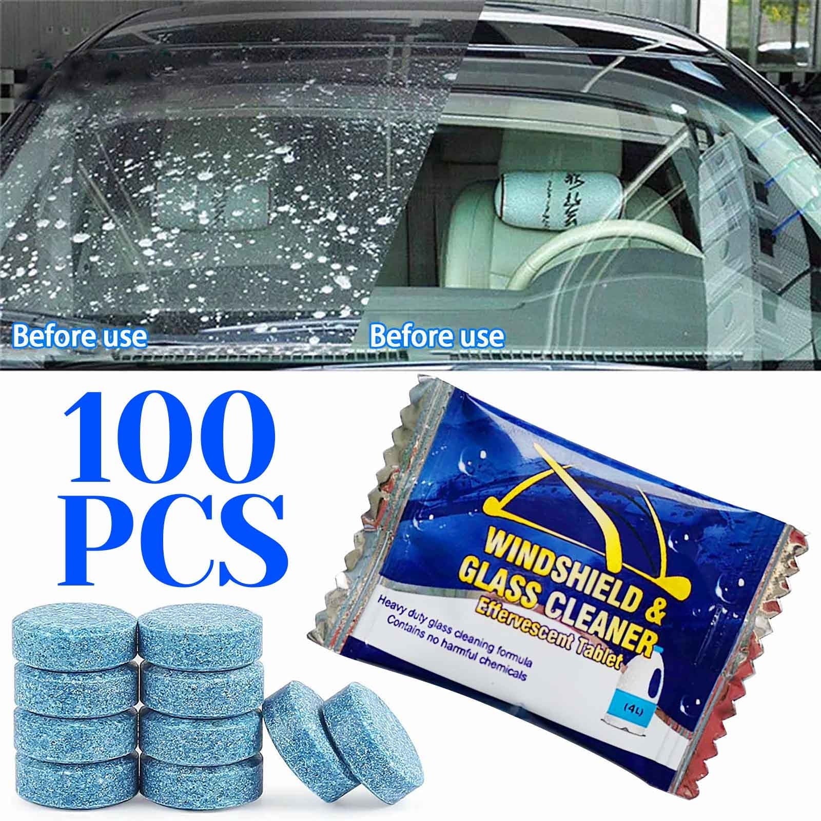 Thsue 100PCS Car Glass Water Effervescent Tablet Four Seasons Wiper Water Solid Wiper Glass Liquid Cleaning Supplies
