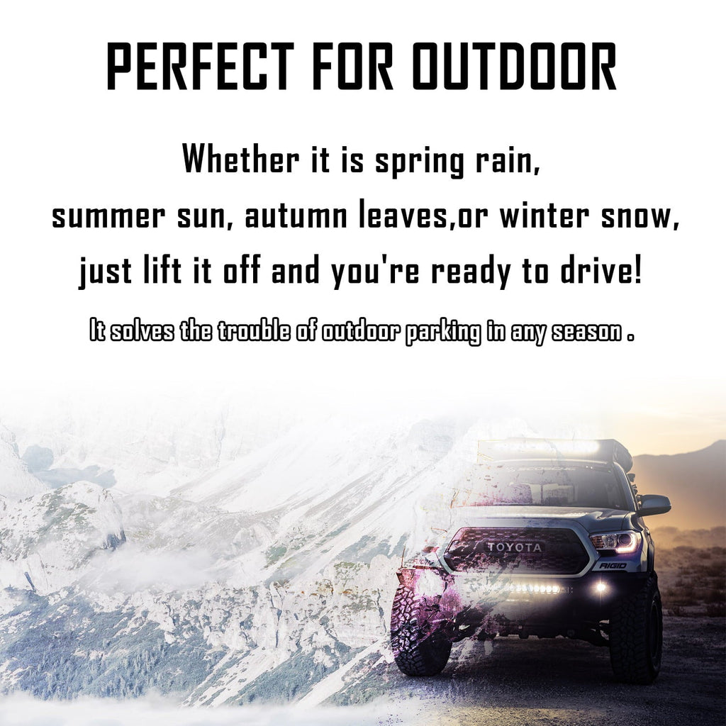 Chanvi Windshield Snow Ice Cover Extra Larger Size 97"x 63" Cover with 3 Layers Material Waterproof Sun Protection All Cars, Trucks, SUVs, Mpvs (Black, 97"x 63")