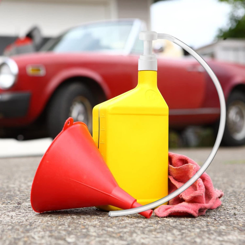 HandReed Fluid Pump for Quart Bottles - 5cc Hand Pump Use for Transfer Gear Oil, Transmission and Differential Fluid, NOT for Red Line Quarts