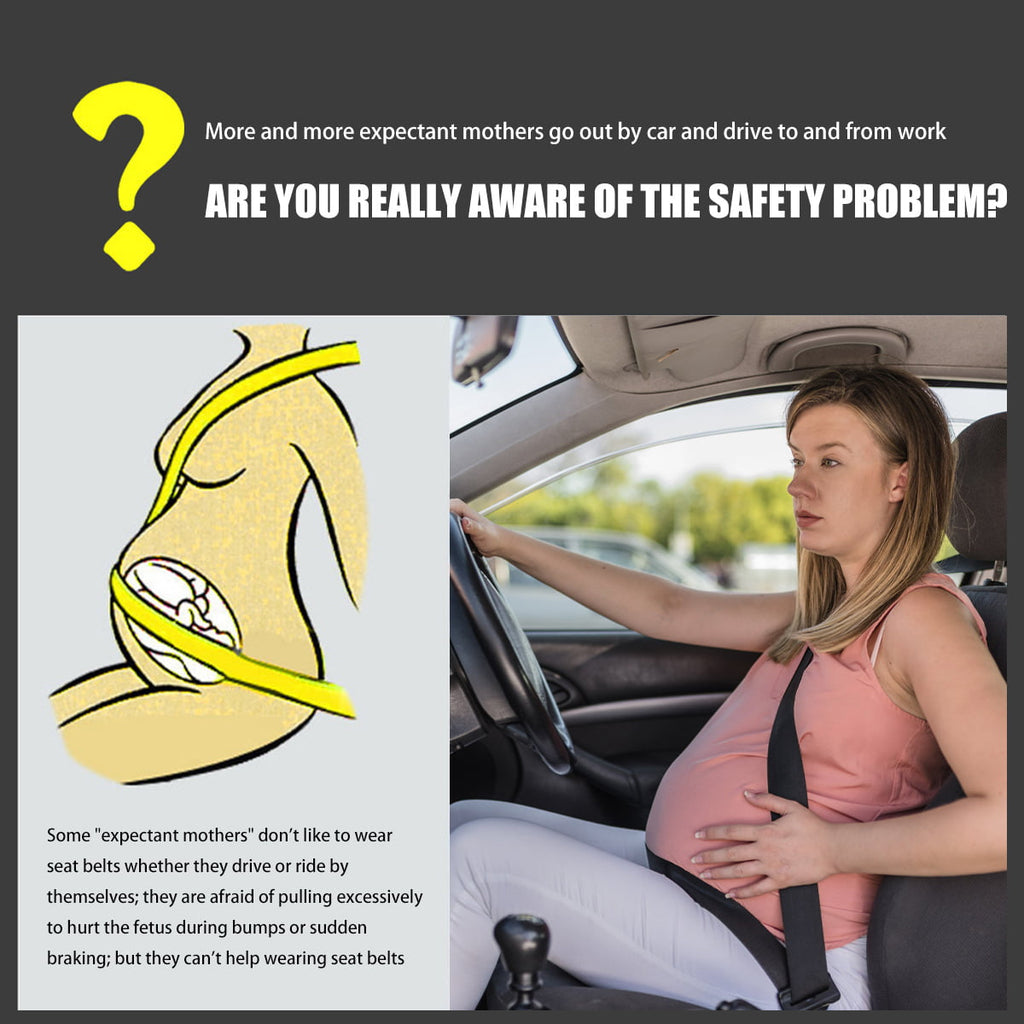 Toorise Pregnant Seat Belt with Adjustable Elastic Strap Bump Strap Adjuster to Protect Unborn Baby Maternity Belt Avoid Compression Pregnant Seat Belt for Mother Belly