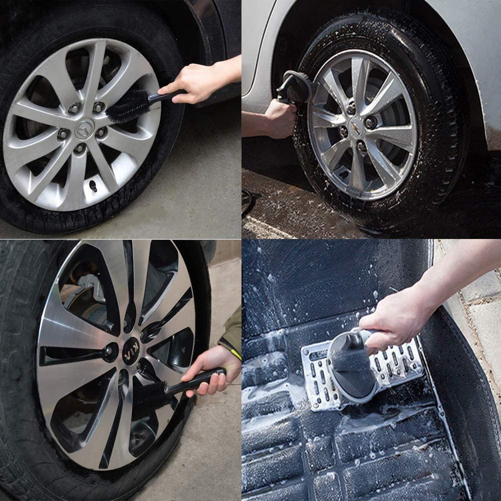 YILAIRIOU Car Cleaning Kit-Car Interior Detailing Kit High Power Handheld Vacuum-Supplies Built for the Perfect Car Wash Kit with Microfiber Sponge and Towels Tire Brush