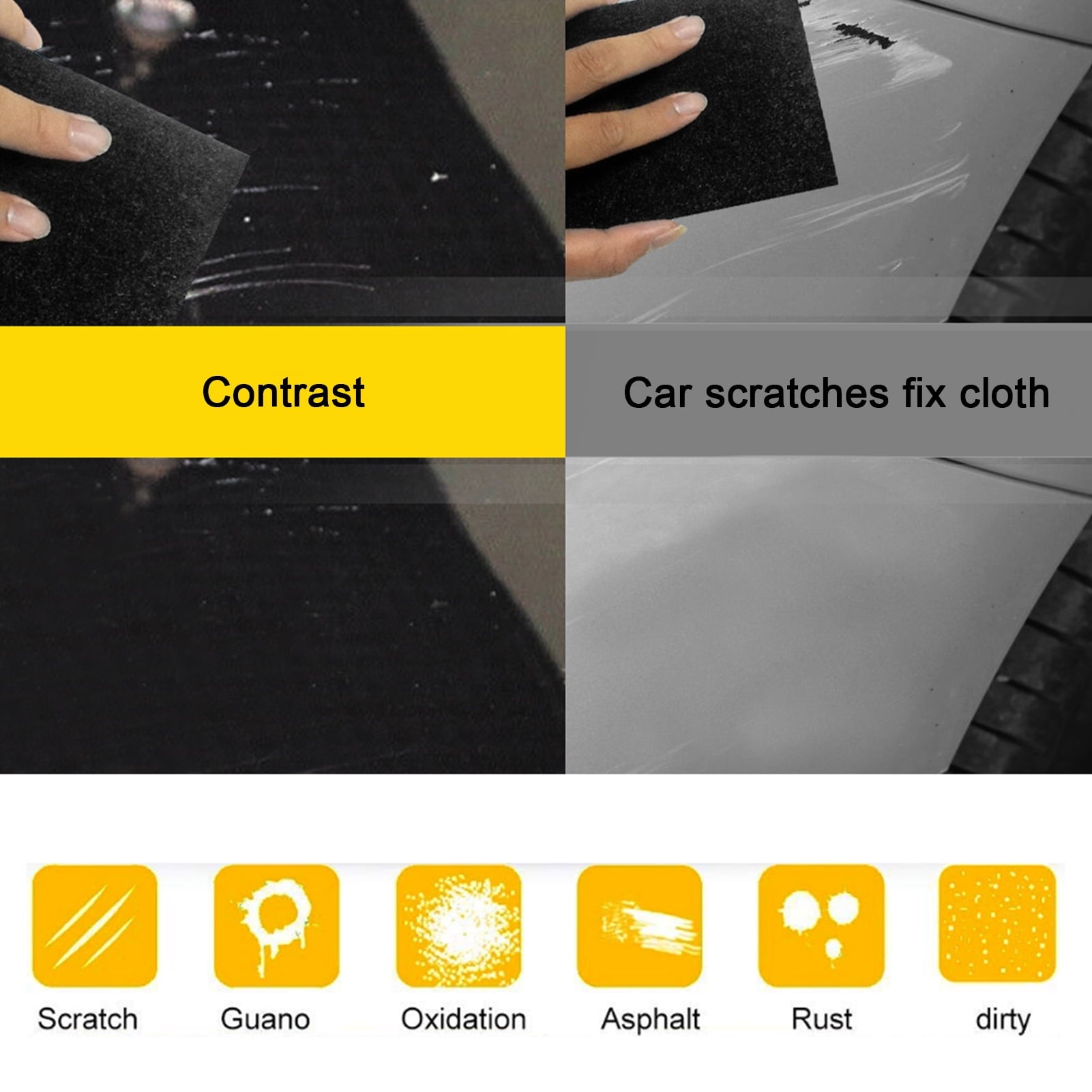 Nano- Magic Car Scratch Removal Cloth, Multi-purpose Car Scratch Repair Kit, Easy To Repair Paint Scratches, And Light Scratches To Repair Cars