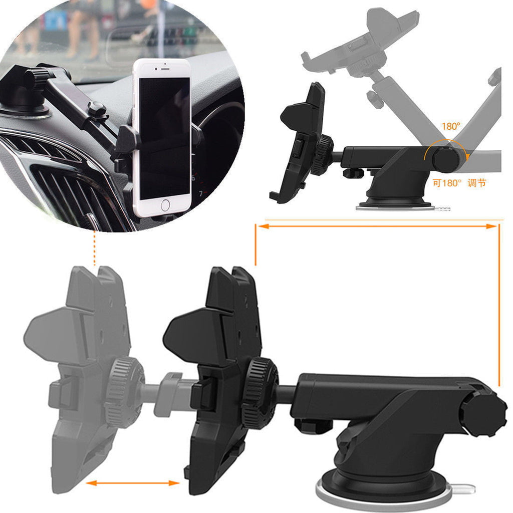360 Universal Car Windshield Mount Stand Holder for iPhone Moblie Phone GPS PDA
