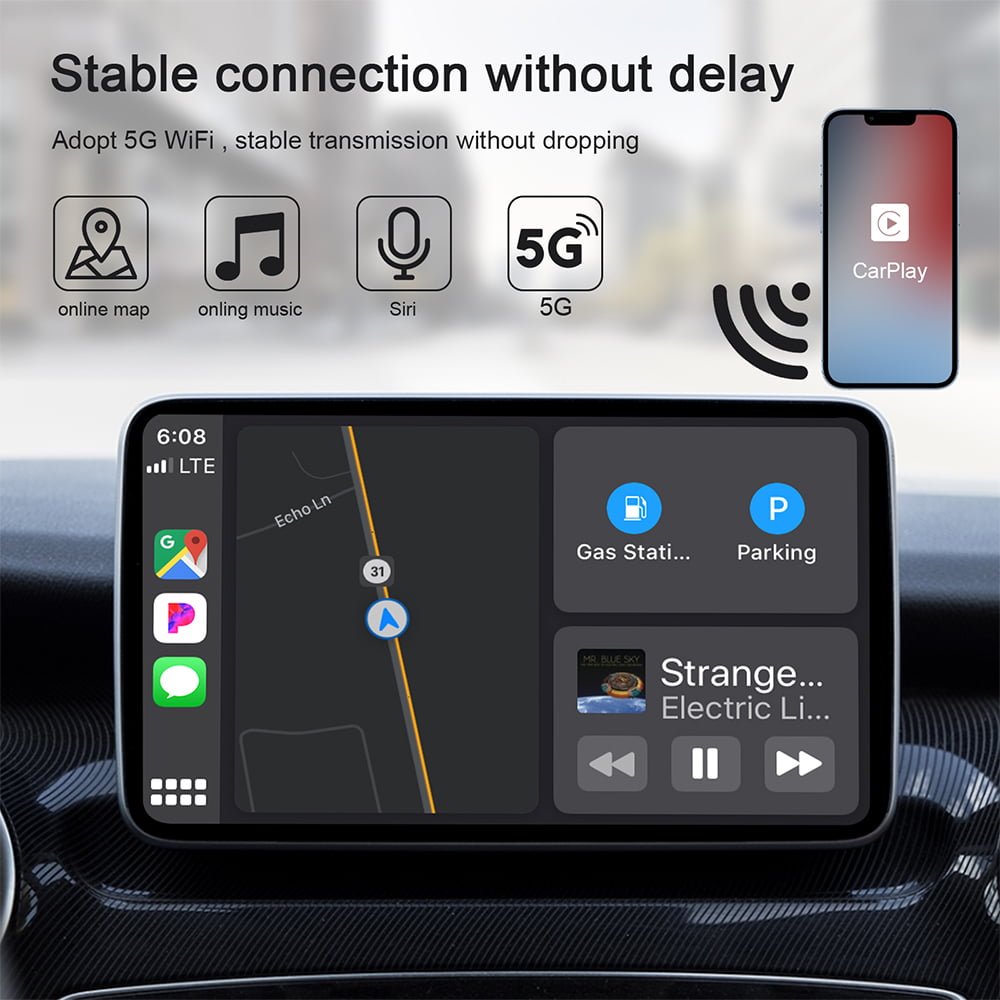 Virwir Wireless Apple Carplay Adapter, For Iphone Factory Wired Apple CarPlay Car Plug-and-Play (Please Check If It Fits Your Car Before Buying!!!!)