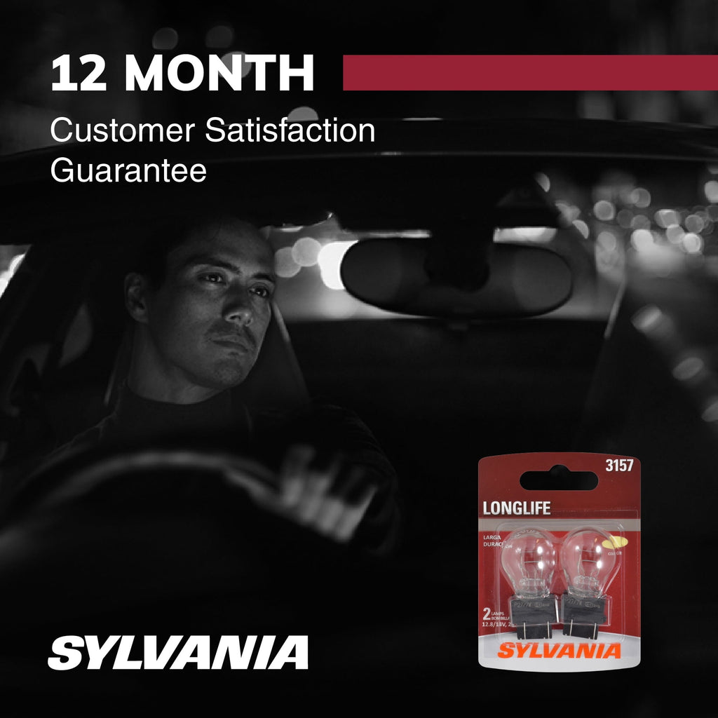 Sylvania 3157 Long Life Automotive Mini Bulb, Pack of 2.