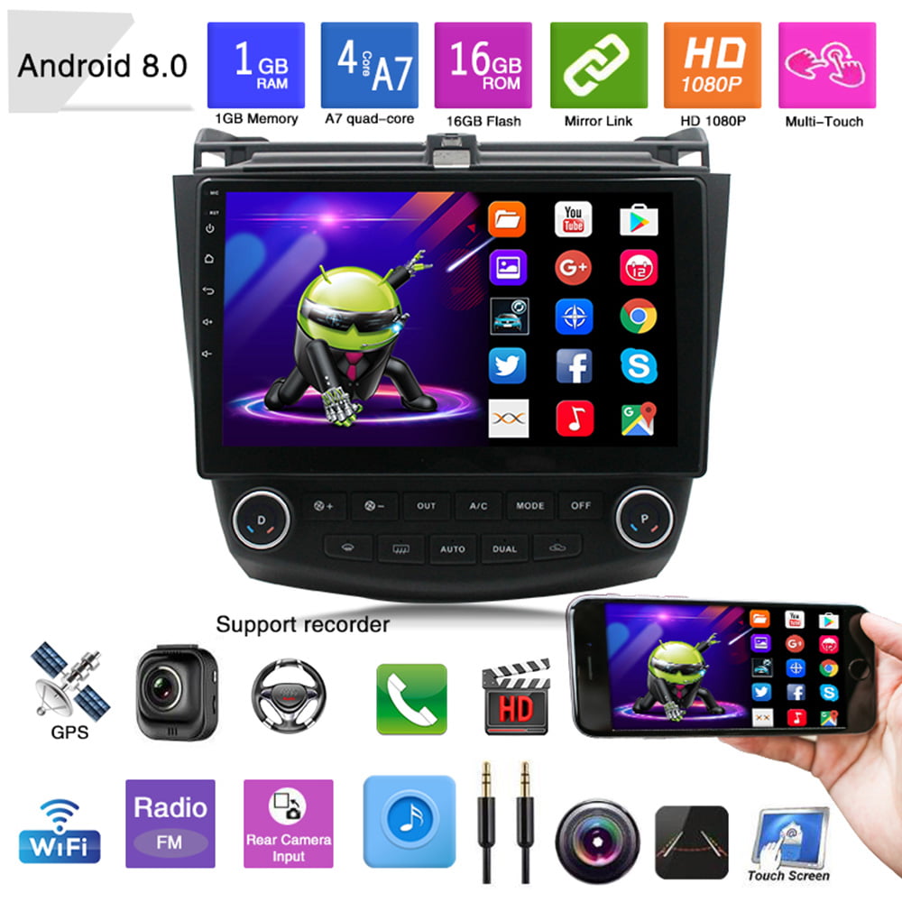 Jahy2Tech For Honda Accord 2003-2007 10.1" Android 9.1 Stereo Car Radio GPS MP5 Player USA
