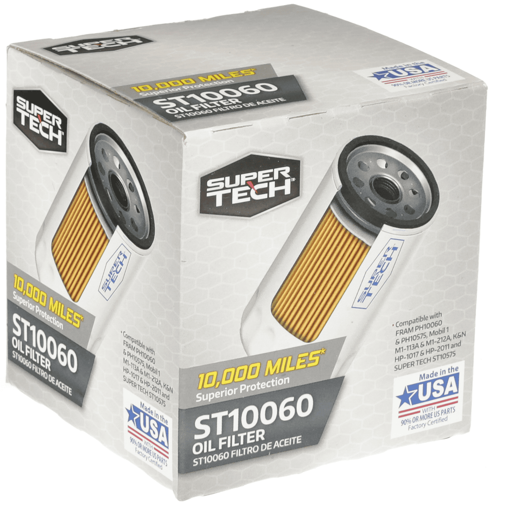 SuperTech ST10060 10K mile Oil Filter, Fits Buick, Cadillac, Chevrolet, GMC, Chrysler, Dodge and Jeep Vehicles Fits select: 2013-2023 RAM 1500, 2018-2020 CHEVROLET EQUINOX