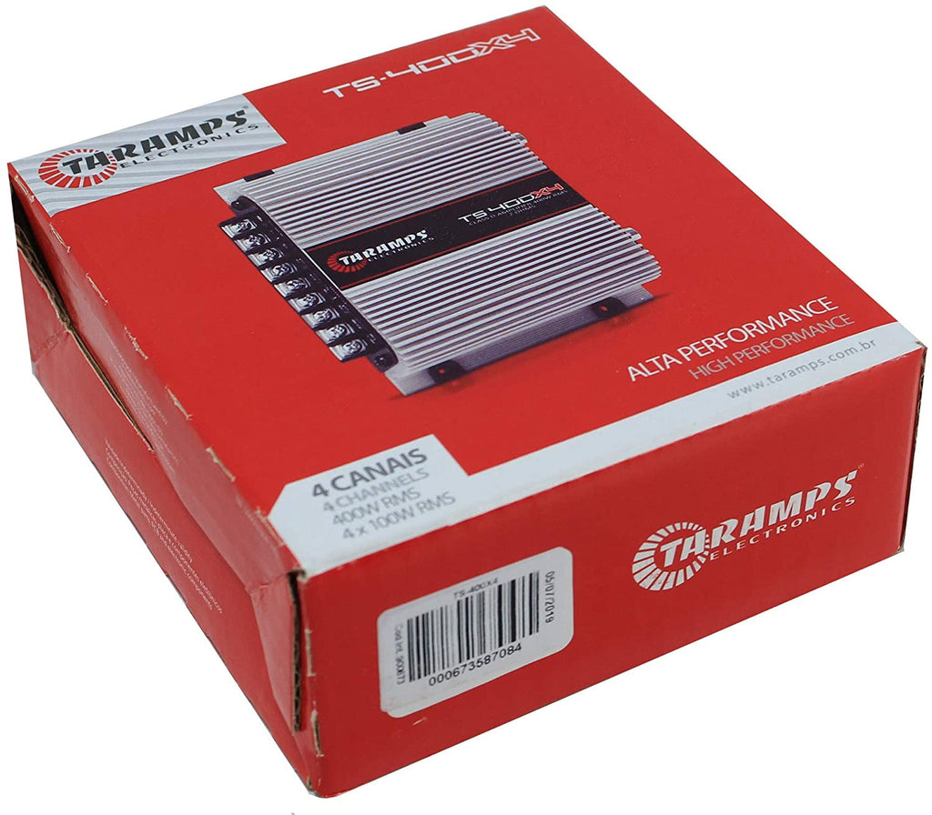 Taramps TS400X4 Full Range 2 Ohm 4 Channel 400W Class D Car Audio Amplifier