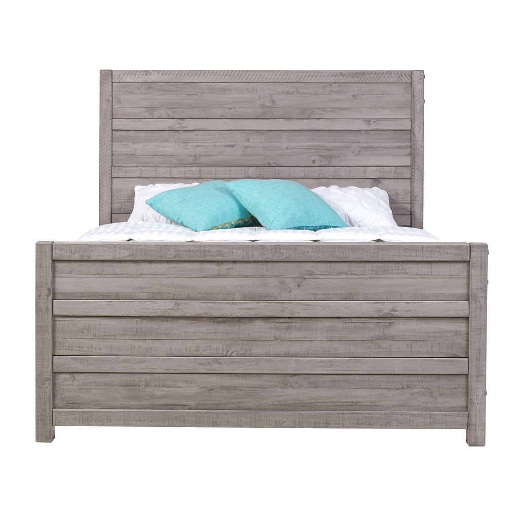 Carmel Bed - King Size - Antique Walnut Finish