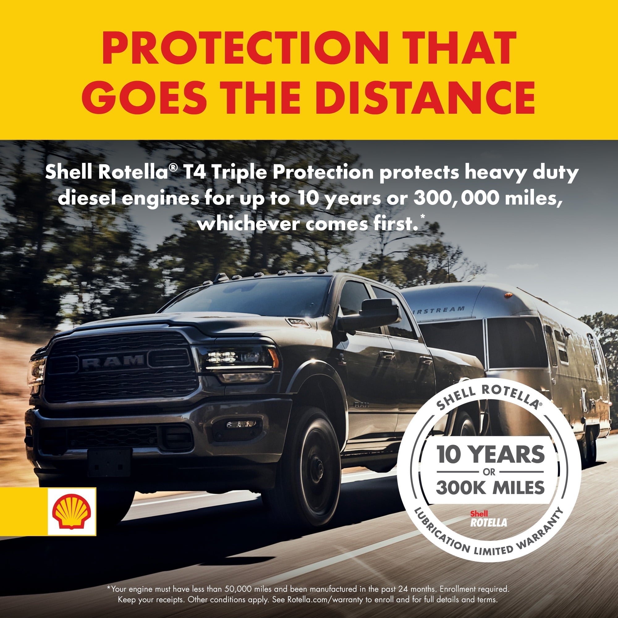 Shell Rotella T4 Triple Protection 15W-40 Diesel Motor Oil, 1 Gallon